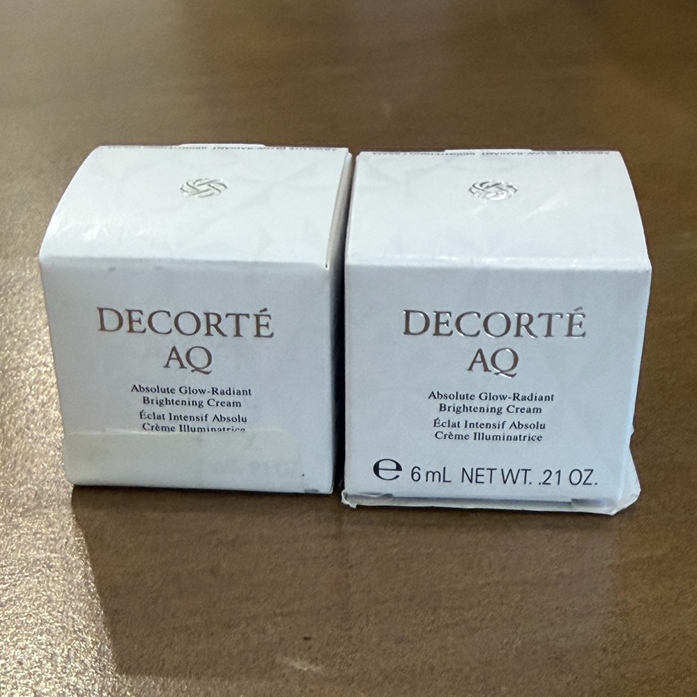 New in box! Set of 2 mini Decoarte AQ absolute glow radiant brightening cream